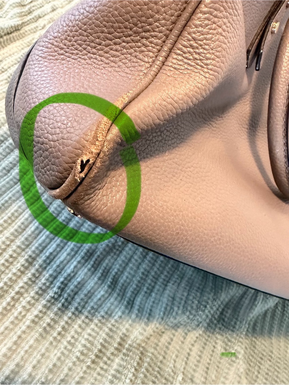 kate spade Pebbled Leather Shoulder Bag in Taupe - Picture 10 of 10